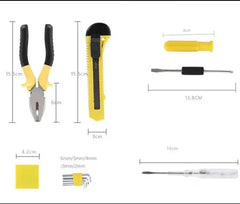 8-Piece Household Hand Tool Set with Storage Box