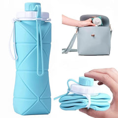 600ml Silicone Foldable Water Bottle