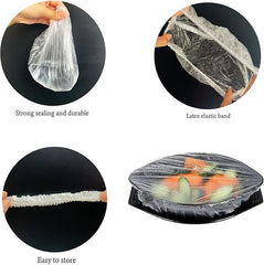 100-Piece Stretchable Elastic Food Storage Covers