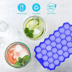 Flexible Silicone Honeycomb Ice Cube Tray for Freezer