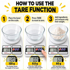 Digital Kitchen Food Weighing Scale with LCD Display