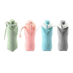 600ml Silicone Foldable Water Bottle