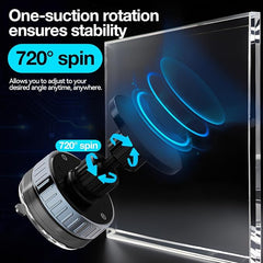 Vacuum Magnetic Phone Holder with 720° Adjustable Rotation