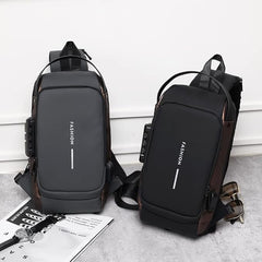 Anti-Theft Crossbody Sling Backpack with Password Lock