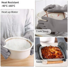 Silicone Dishwashing Gloves with Built-In Scrubber