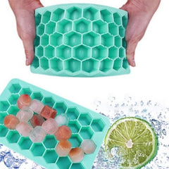 Flexible Silicone Honeycomb Ice Cube Tray for Freezer