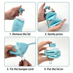 600ml Silicone Foldable Water Bottle