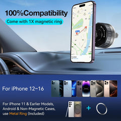 Vacuum Magnetic Phone Holder with 720° Adjustable Rotation