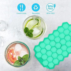 Flexible Silicone Honeycomb Ice Cube Tray for Freezer
