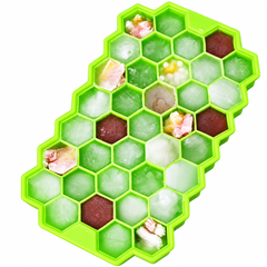Flexible Silicone Honeycomb Ice Cube Tray for Freezer