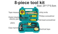 8-Piece Household Hand Tool Set with Storage Box